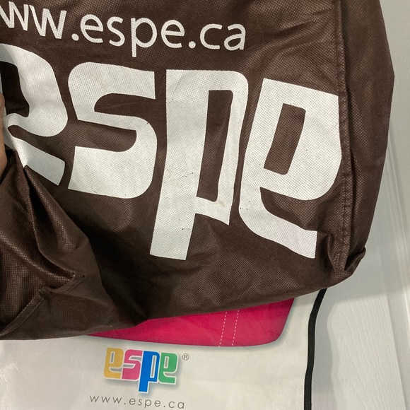 ESPE shoulder purse. Grey green in colour with dark brown handles. - Picture 2 of 4